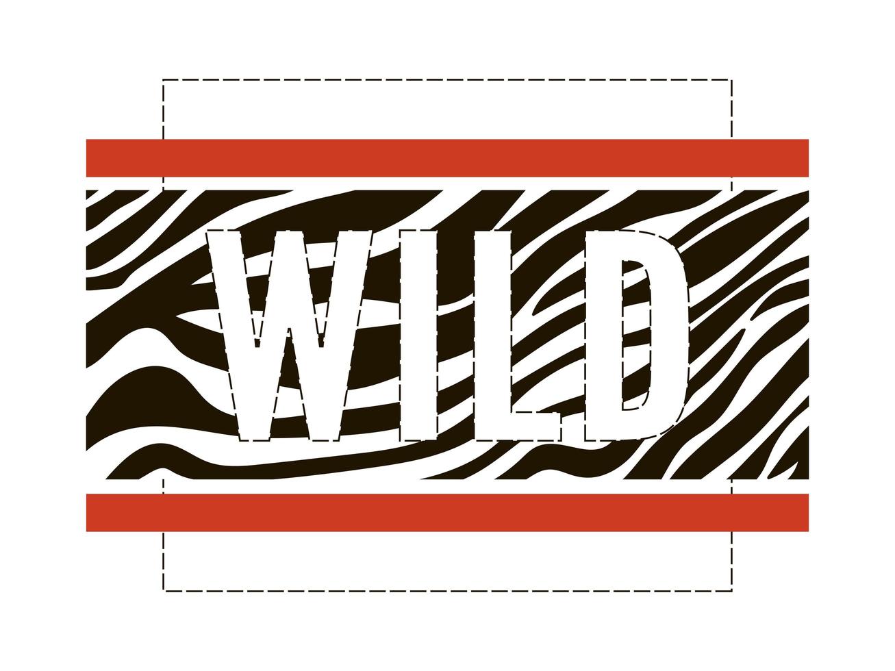 Trend wildes Zebraelement mit Tigerzeichen. Glaube an die Liebe und liebe dich selbst im Vintage-Leopard-Stil, Jaguar-Mode-Slogan für T-Shirt für Mädchen. Vektor-Illustration. vektor