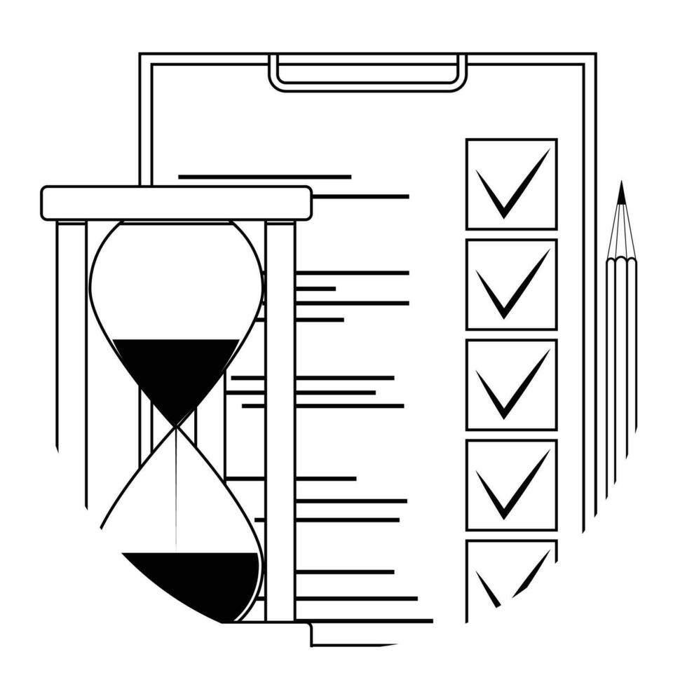 testa examen utbildning ikon bricka för mobil app. kolla upp frågesport och undersökning, frågeformulär linjär. vektor illustration