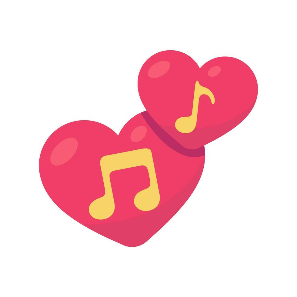 Musical Anmerkungen auf das Herz Ideen zum spielen Liebe Lieder beim Hochzeit Zeremonien vektor