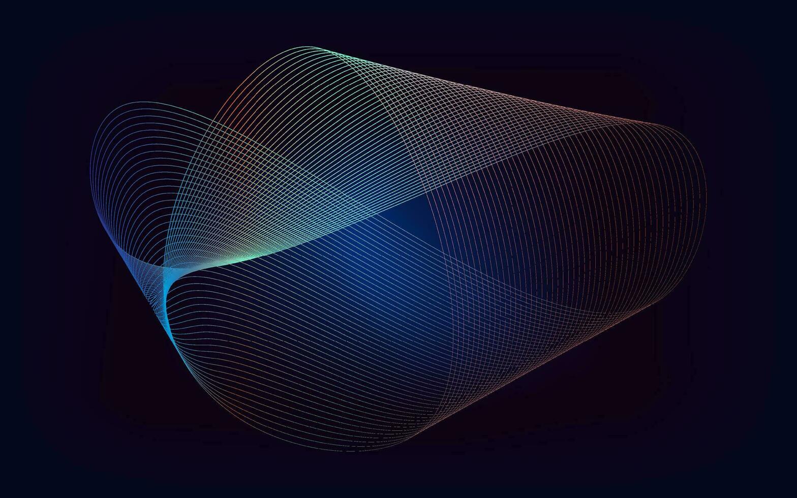 dynamisch Linie Welle bunt abstrakt vektor