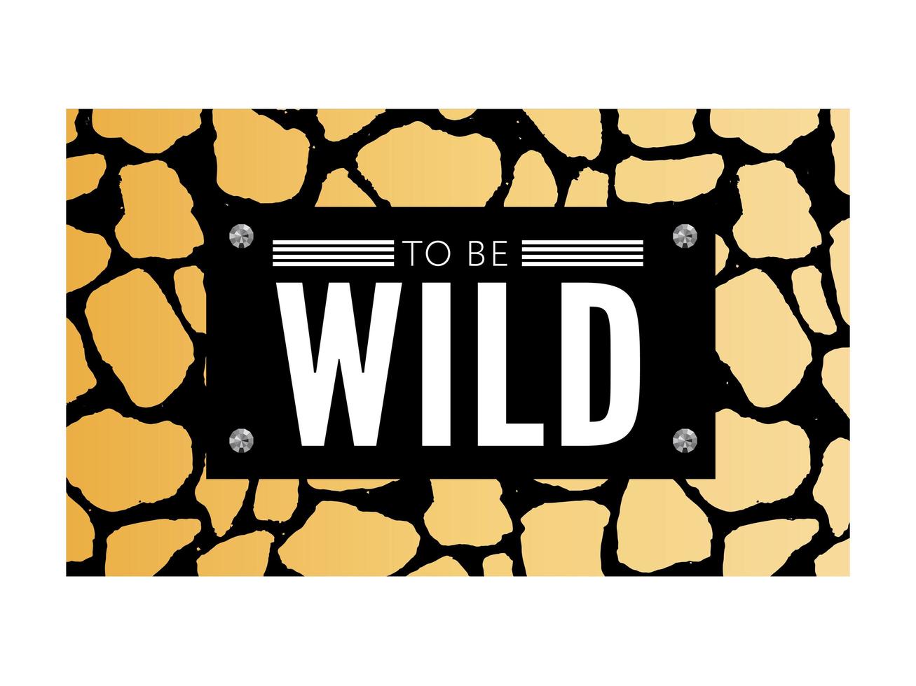 dekorativer Wildtext mit Giraffenmuster, Mode-, Karten- und Posterdruck-Slogan vektor