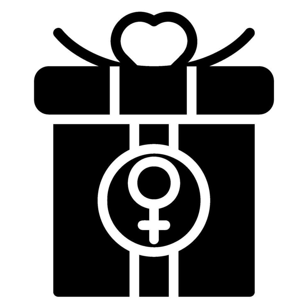 Geschenkbox-Glyphe-Symbol vektor