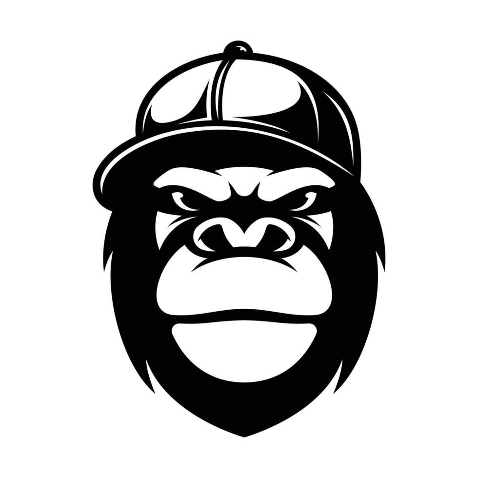 gorilla hatt översikt vektor
