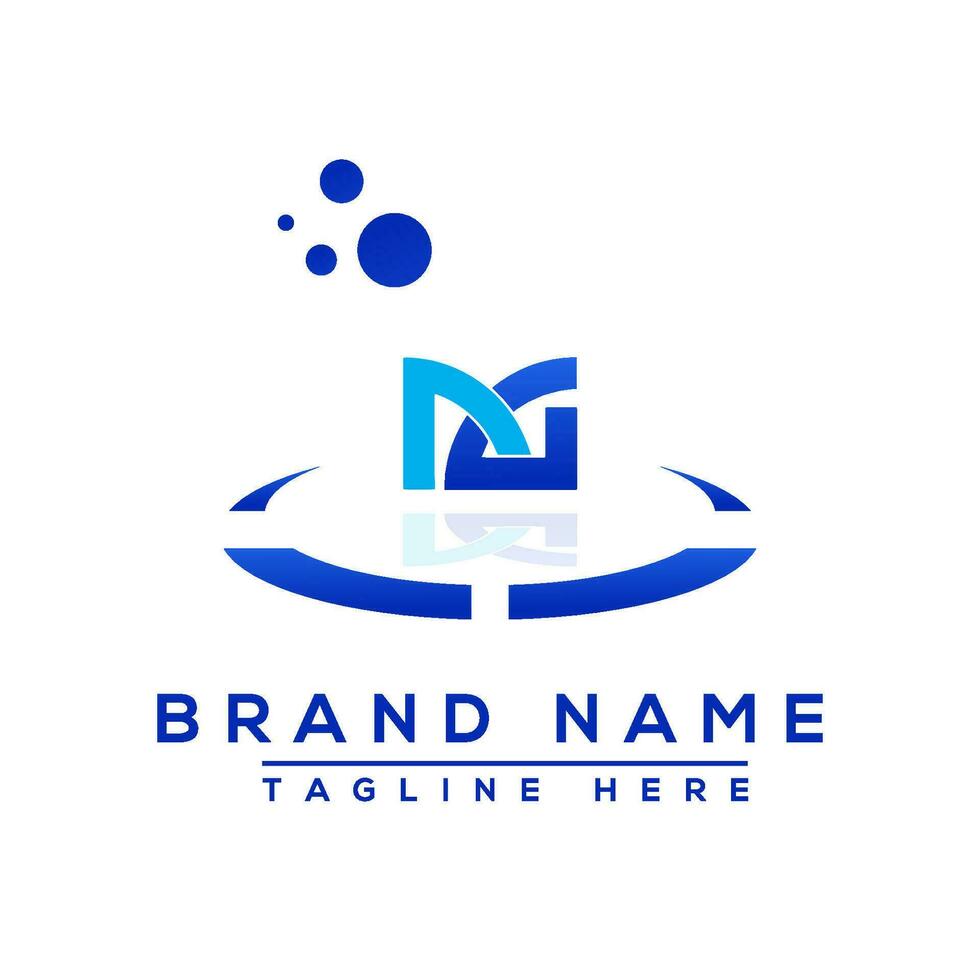 brev ng blå professionell logotyp för Allt typer av företag vektor