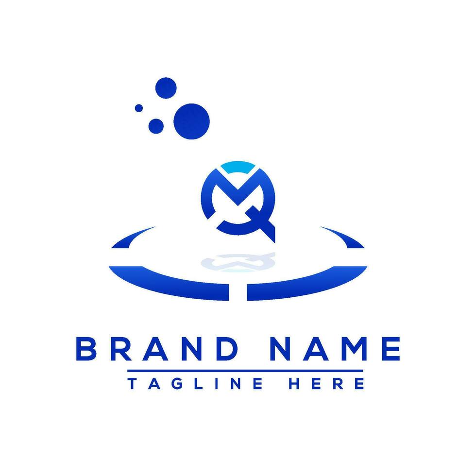 brev mq blå professionell logotyp för Allt typer av företag vektor