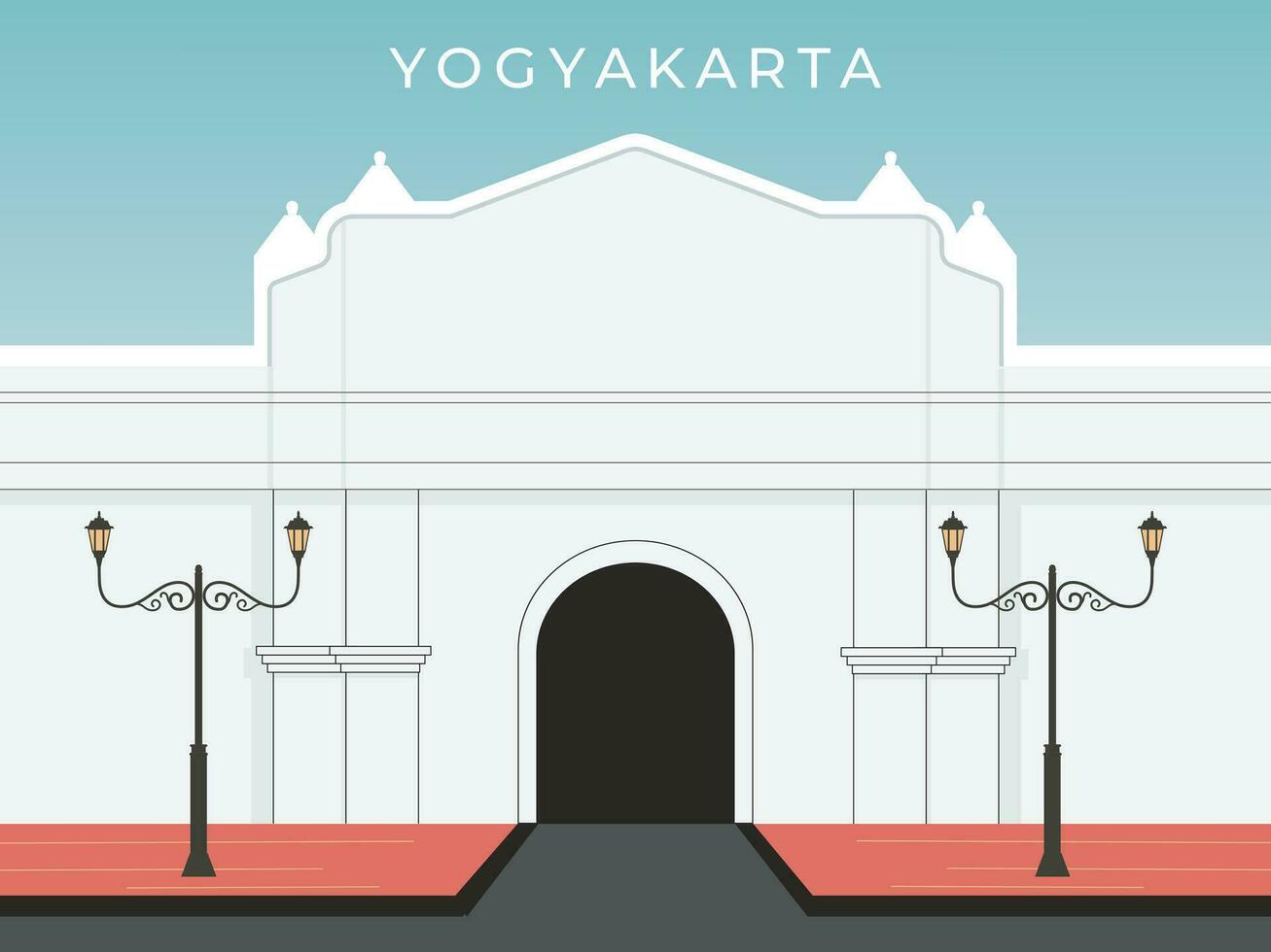Yogyakarta Fort Hintergrund vektor