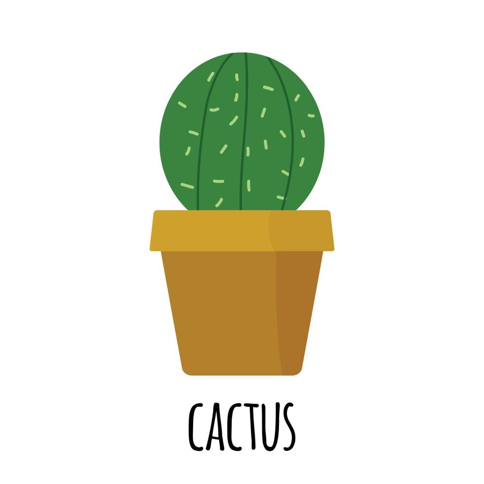 söt liten kaktusikon. vektor illustration eps10