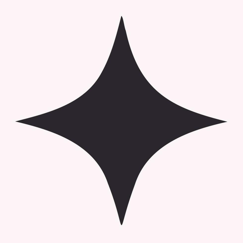gnistrar, stjärna ikon blinkande vektor svart på beige bakgrund redigerbar illustration. starburst försäljning bricka. tom märka, klistermärke emblem. glans symbol, Sol stråle, kvalitet, modern geometrisk eps