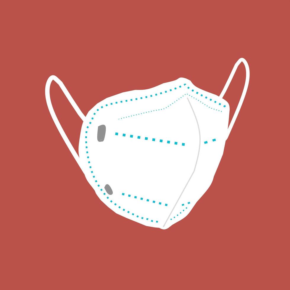 eine Illustration eines Vektorbildes einer Gesundheitsmaske für eine Maskenwerbung vektor