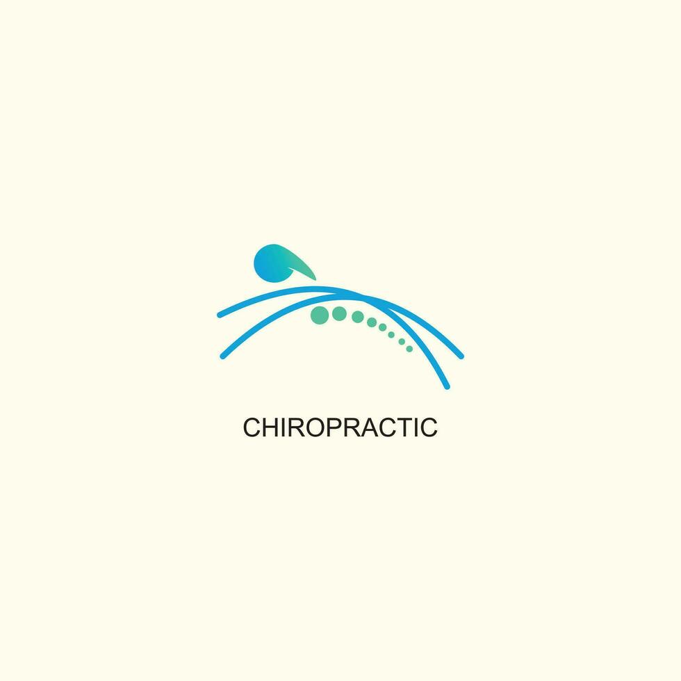 Chiropraktik Logo Design zum Gesundheit mit einfach Konzept vektor