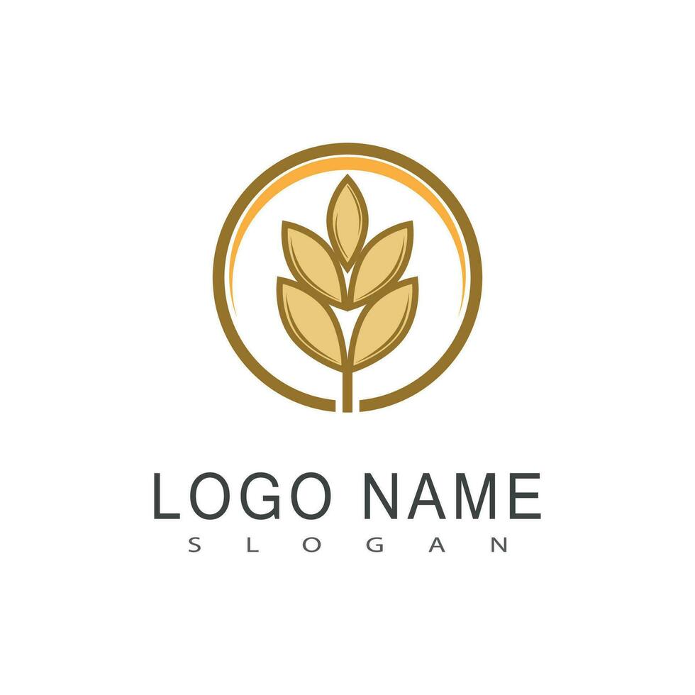 lantbruk vete logotyp vektor mall symbol design