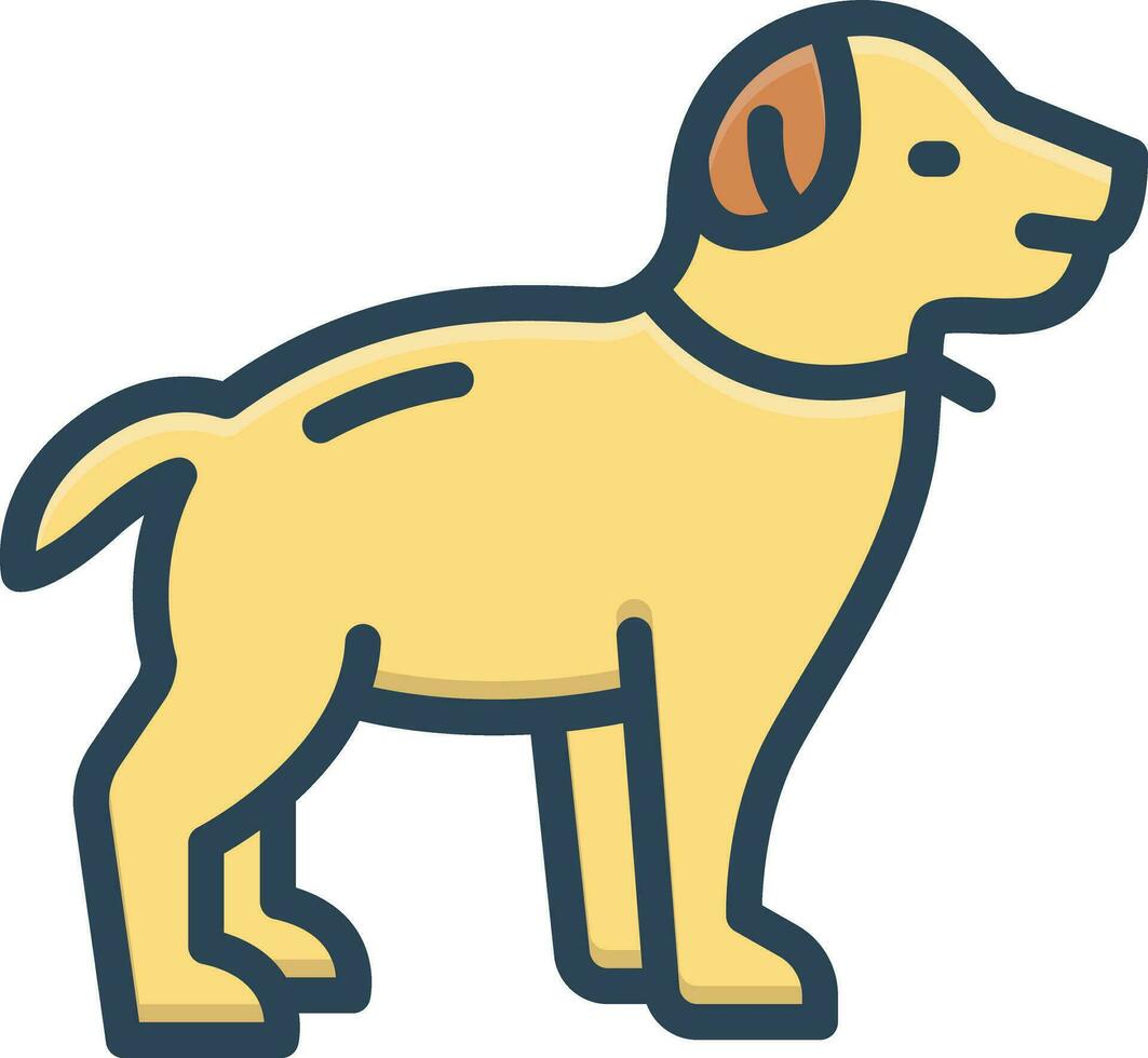 Färg ikon för hund vektor