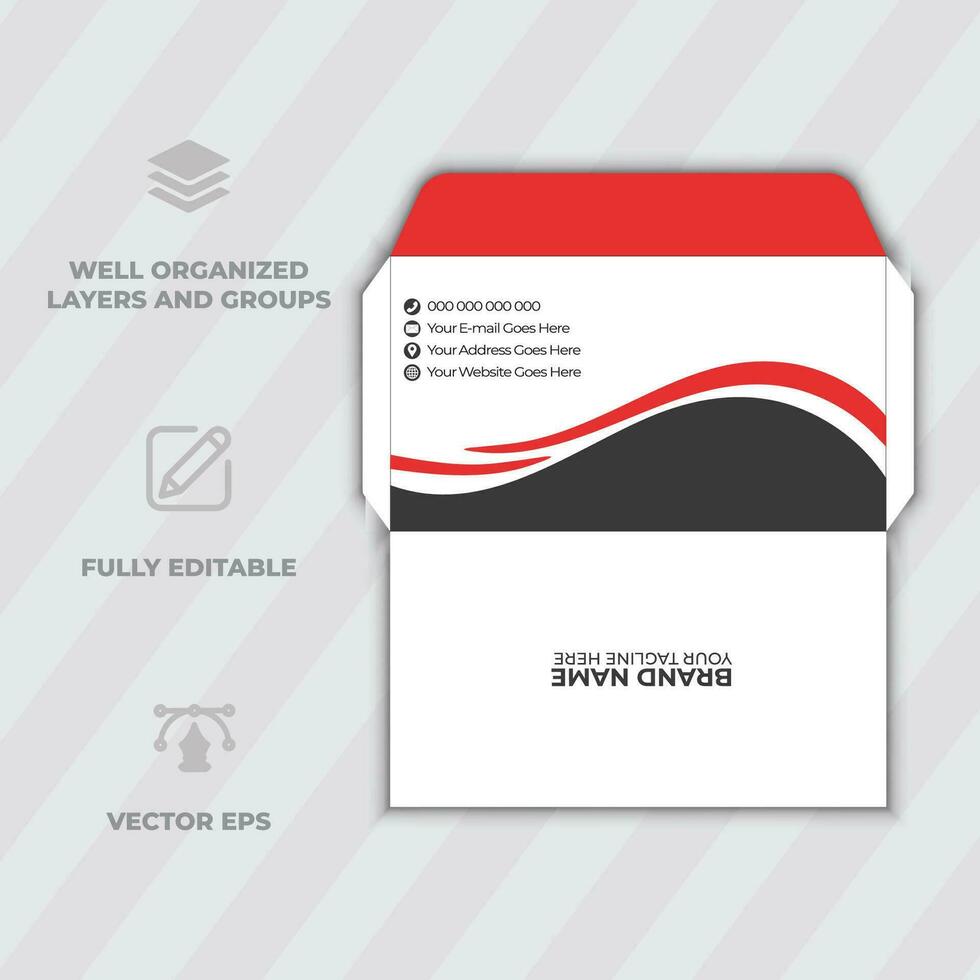 Briefumschlag Profi Vektor modern Vektor Briefumschlag Design kostenlos Vektor modern offiziell Briefumschlag Design Vorlage