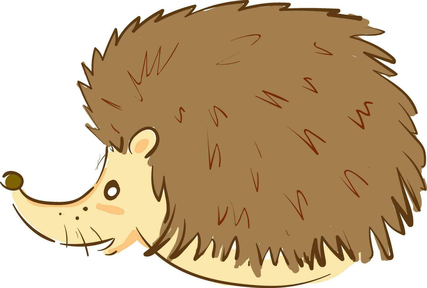 ein braun Igel Vektor oder Farbe Illustration