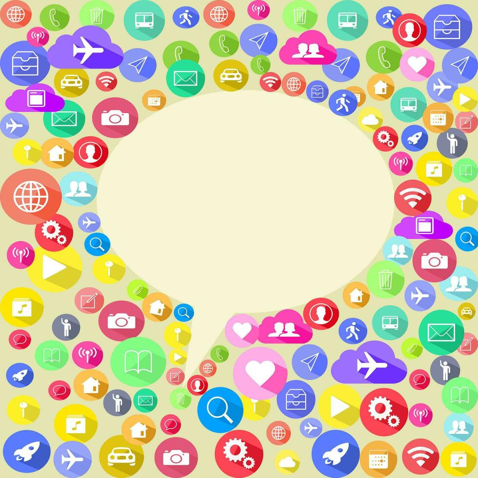 Texturen Symbole mehrfarbig Sozial Medien Vektor von im das Hintergrund Element gestalten Rede Blase