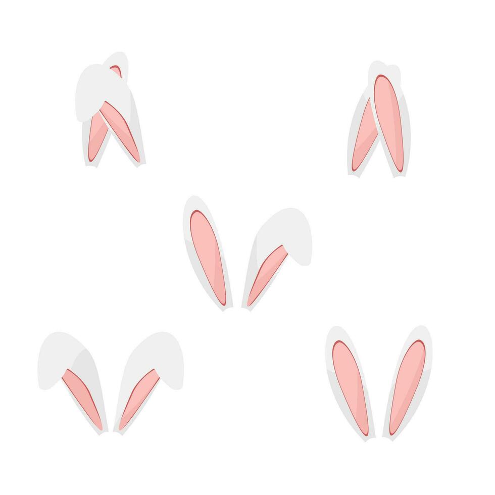 einstellen von Kaninchen Ohren vektor
