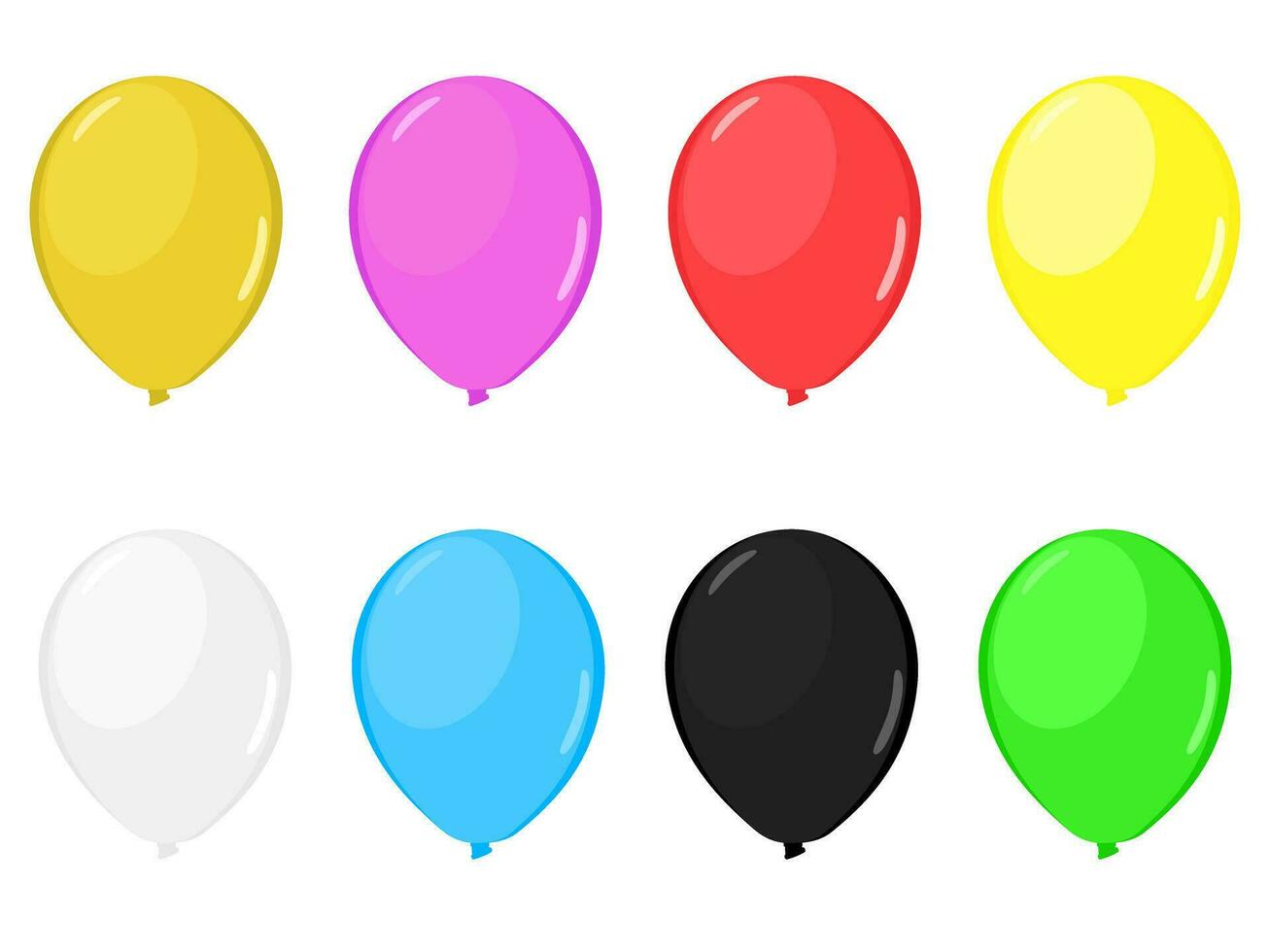 uppsättning av Lycklig födelsedag ballonger vektor