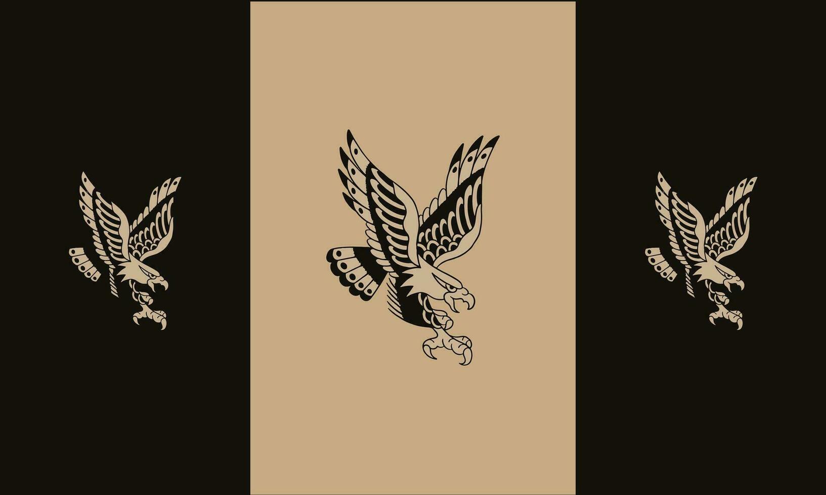 fliegend Adler Vektor Illustration eben Design