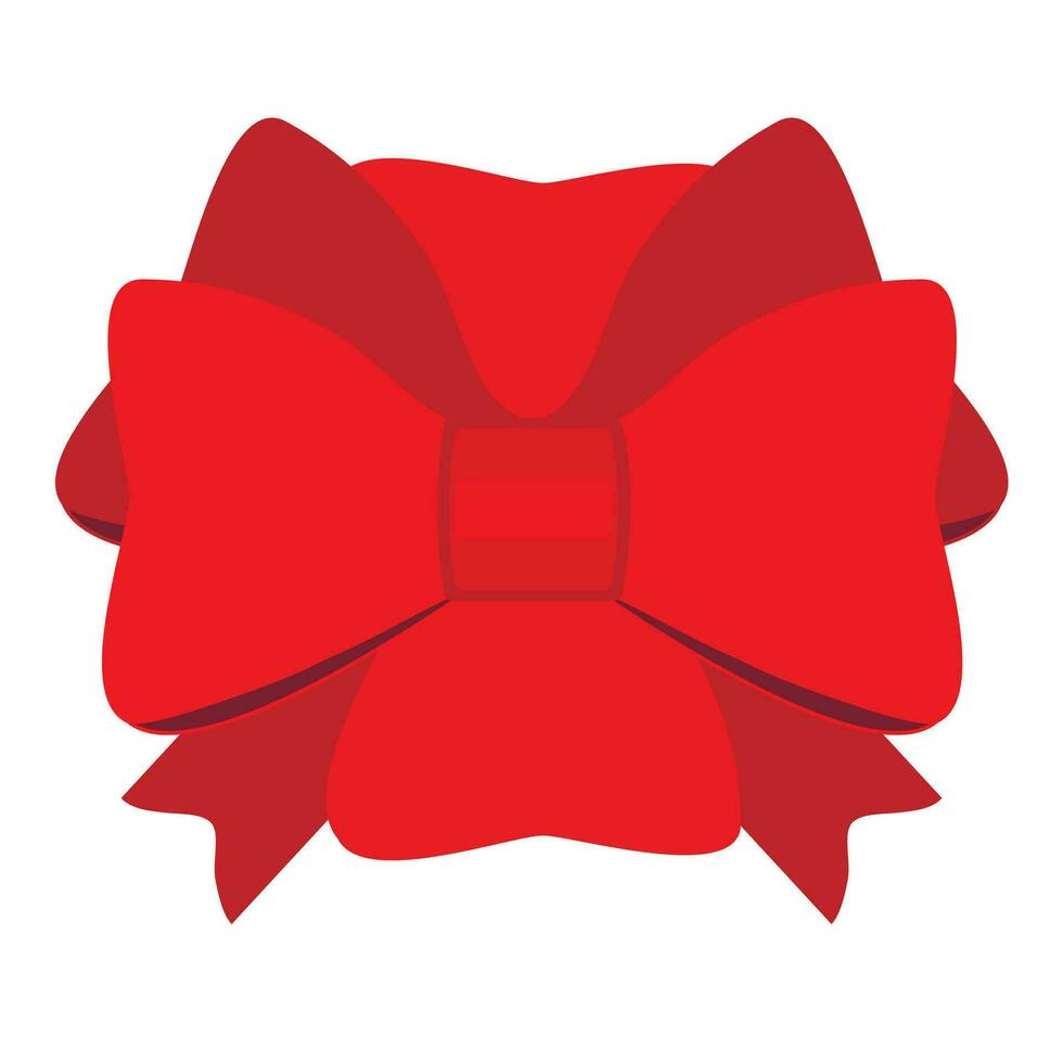 rot Geschenk Bogen Symbol mit Bänder zum dekorieren Geschenke, Überraschungen zum Feiertage. Verpackung die Geschenke Symbol vektor
