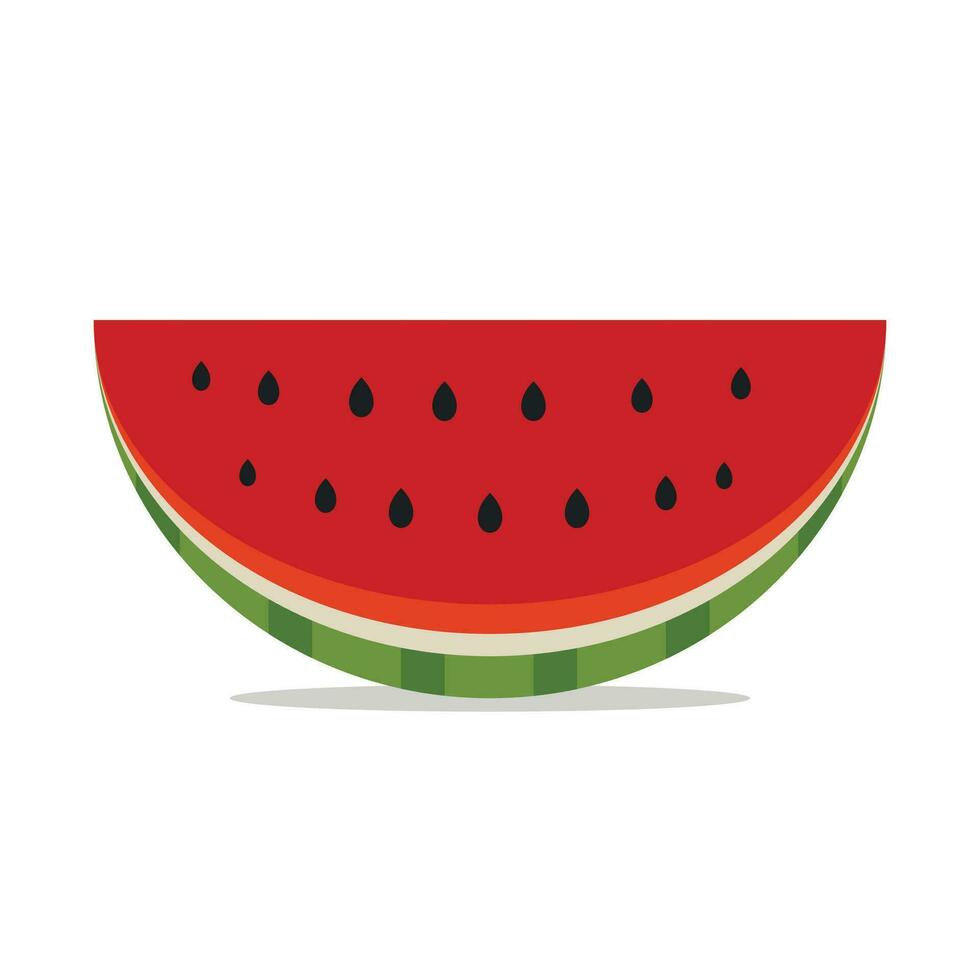 Scheibe von Wassermelone Symbol im eben Stil isoliert auf Weiß Hintergrund. Vektor Illustration.