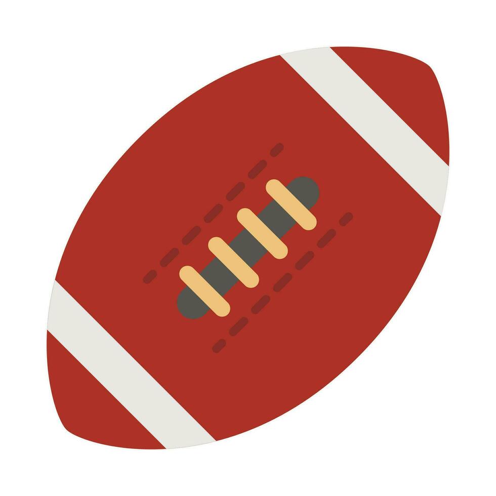 Rugby Ball oder amerikanisch Fußball Ball. Vektor Illustration.