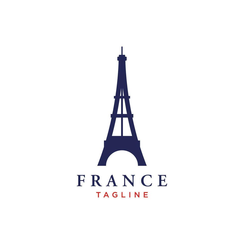 Französisch Eiffel Turm Gebäude und hoch Turm Logo Vorlage design.mit editierbar Vektor Illustration.