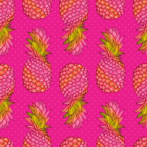 Kreatives modisches nahtloses Muster der Ananas vektor