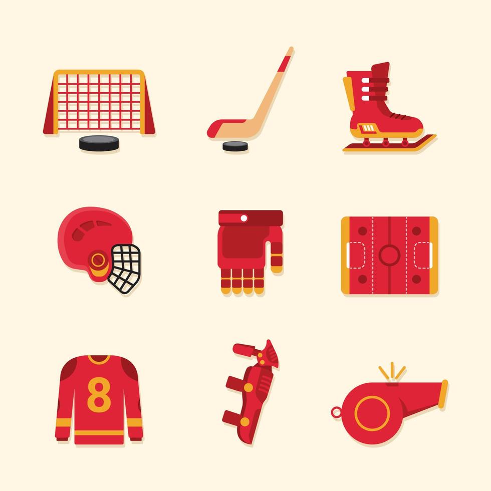 Satz von Hockeysport-Symbolen vektor