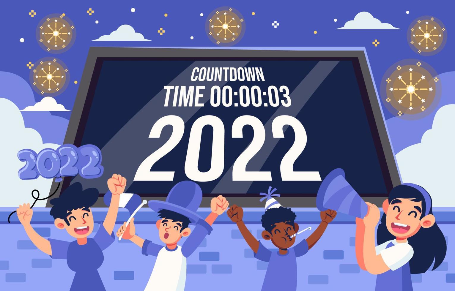 Neujahrs-Countdown-Party vektor