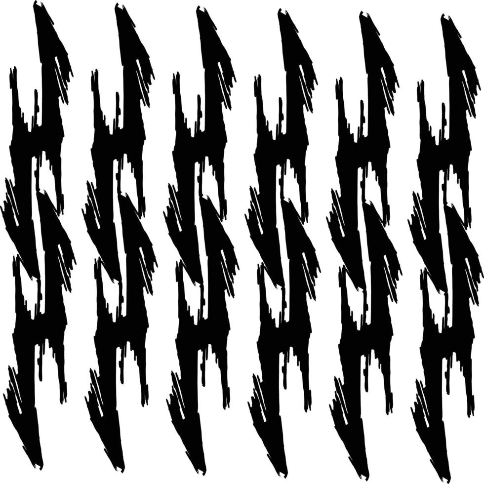 schwarze Bürste abstrakte Hintergrundtextur-Muster-Design-Vektor-Illustration. vektor