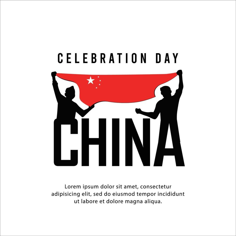 glücklicher unabhängigkeitstag von china. Vorlage, Hintergrund. Vektor-Illustration vektor