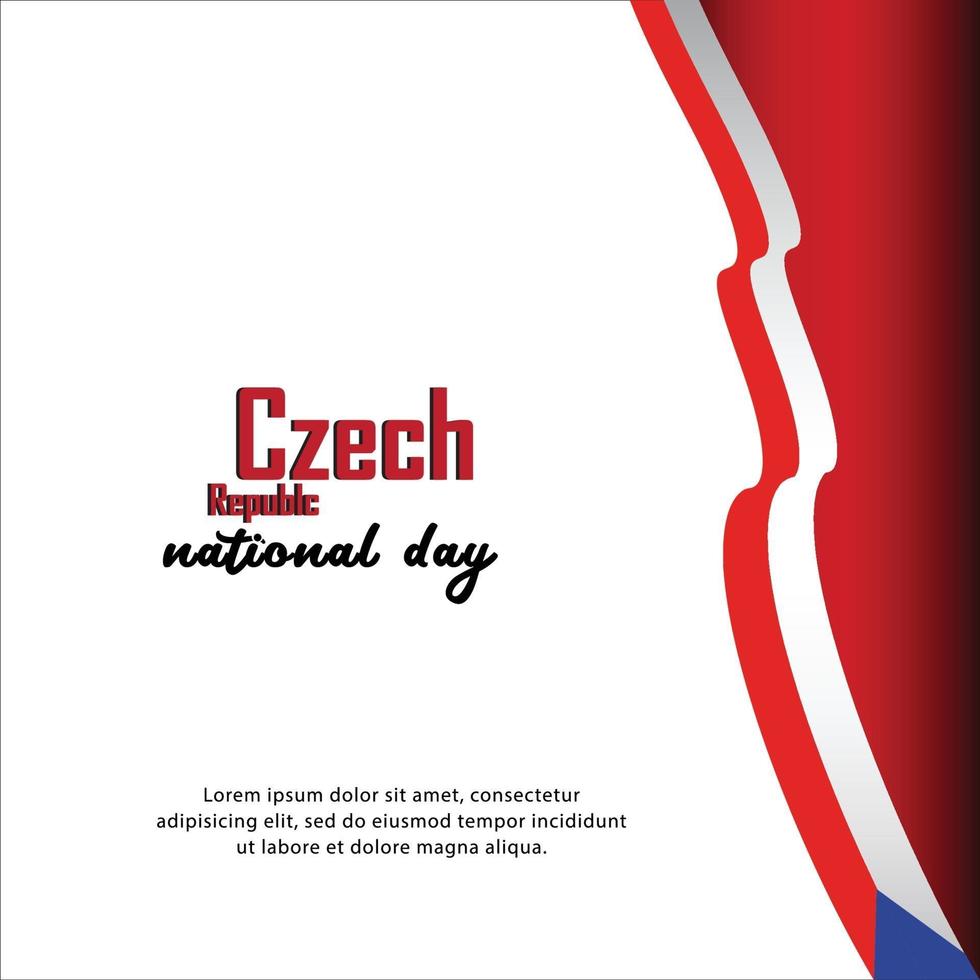 glücklicher unabhängigkeitstag der tschechischen republik. Vorlage, Hintergrund. Vektor-Illustration vektor