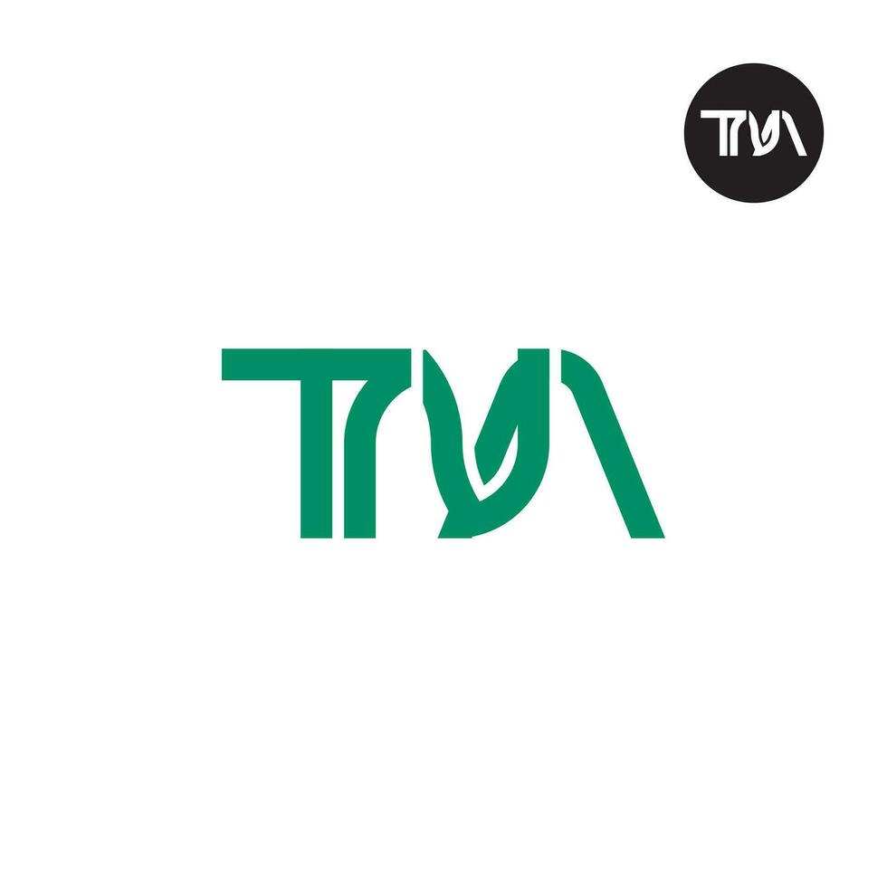 Brief tna Monogramm Logo Design vektor