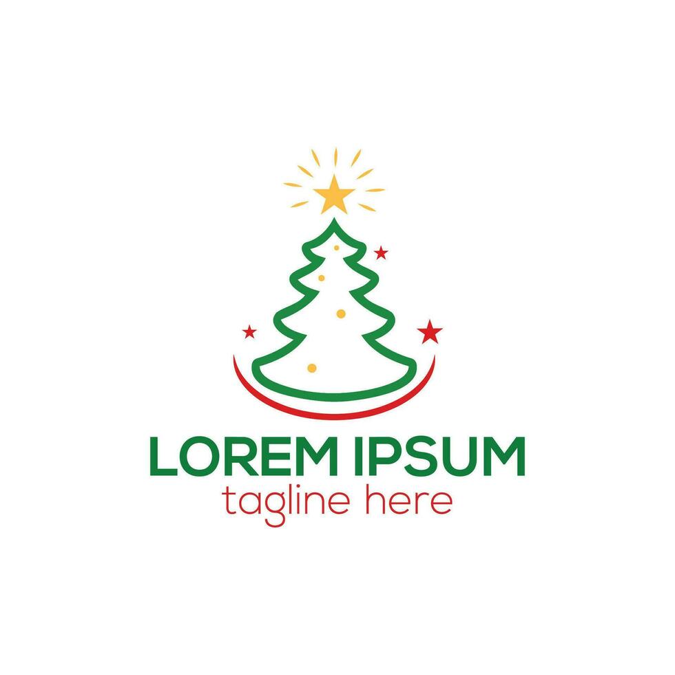 Weihnachten Baum Logo Konzept isoliert Vektor Vorlage Illustration zum Geschäft und Unternehmen