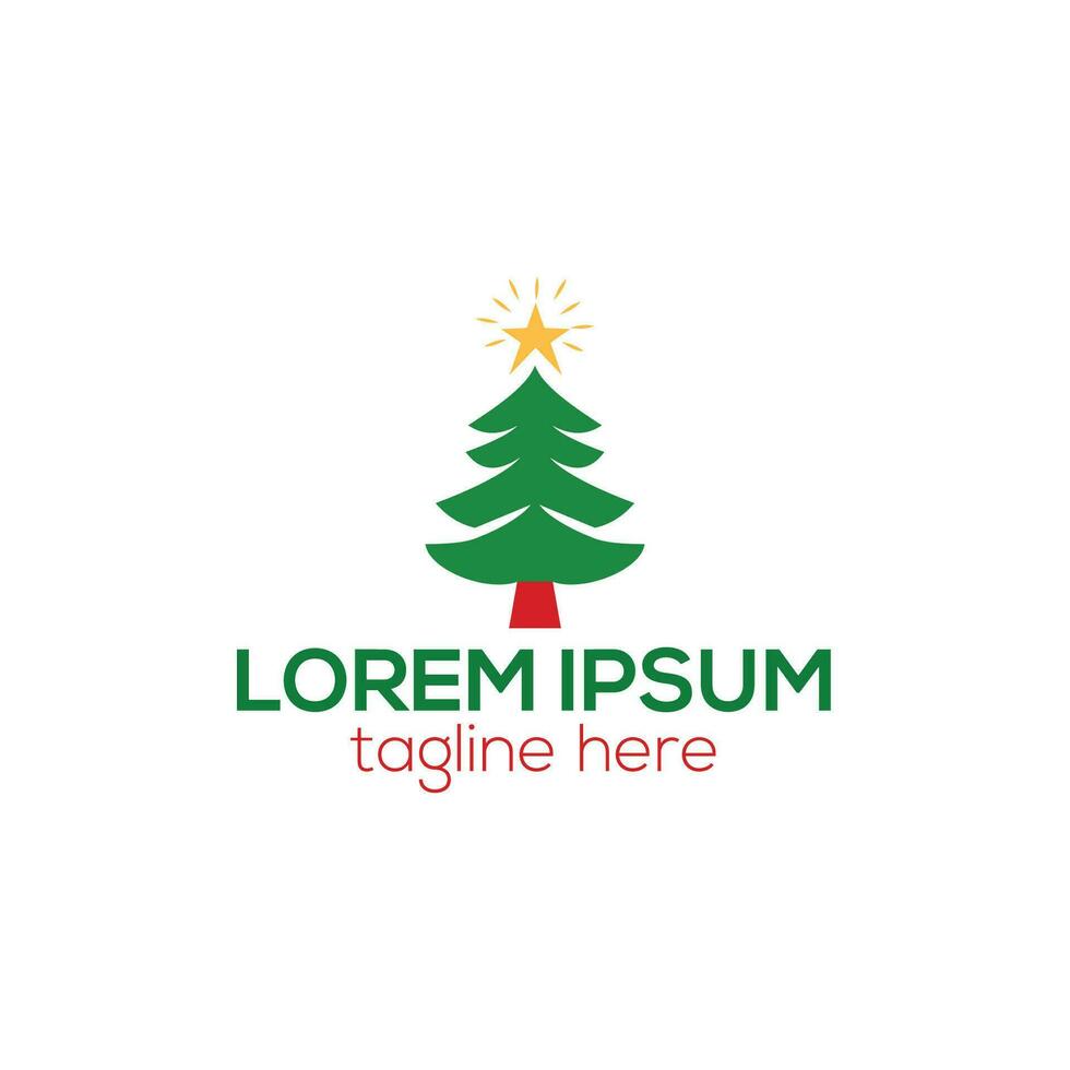 Weihnachten Baum Logo Konzept isoliert Vektor Vorlage Illustration zum Geschäft und Unternehmen