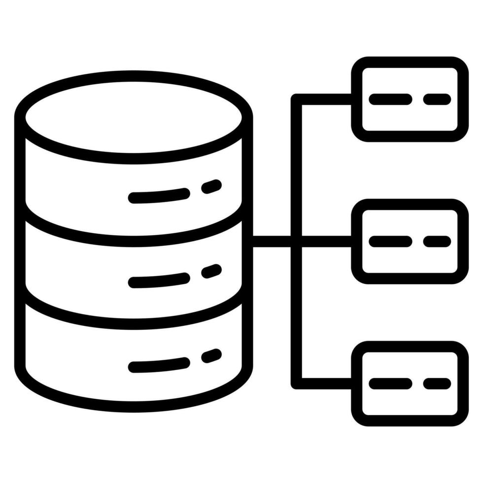 Daten die Architektur Symbol Linie Vektor Illustration