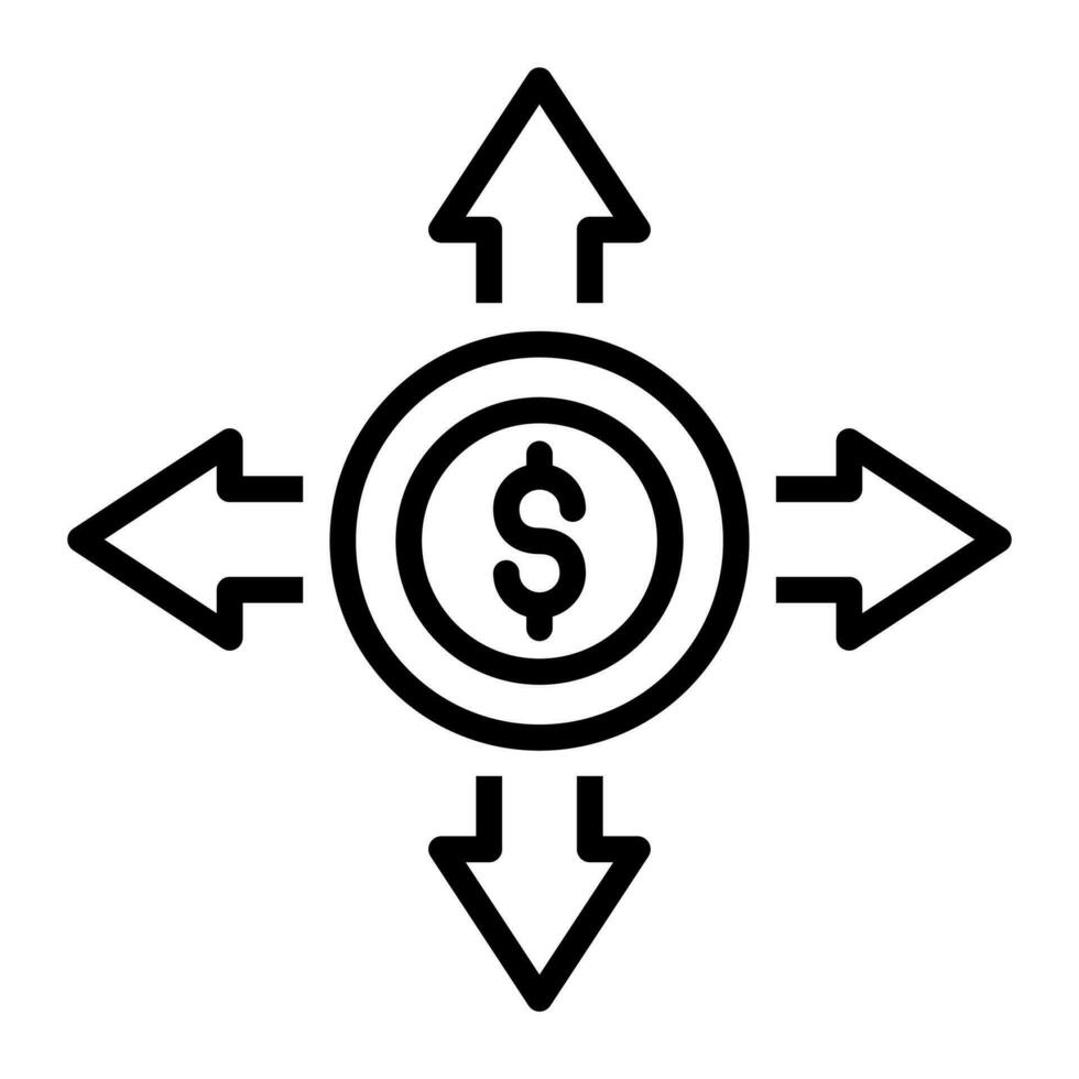 Wert Maximierung Symbol Linie Vektor Illustration