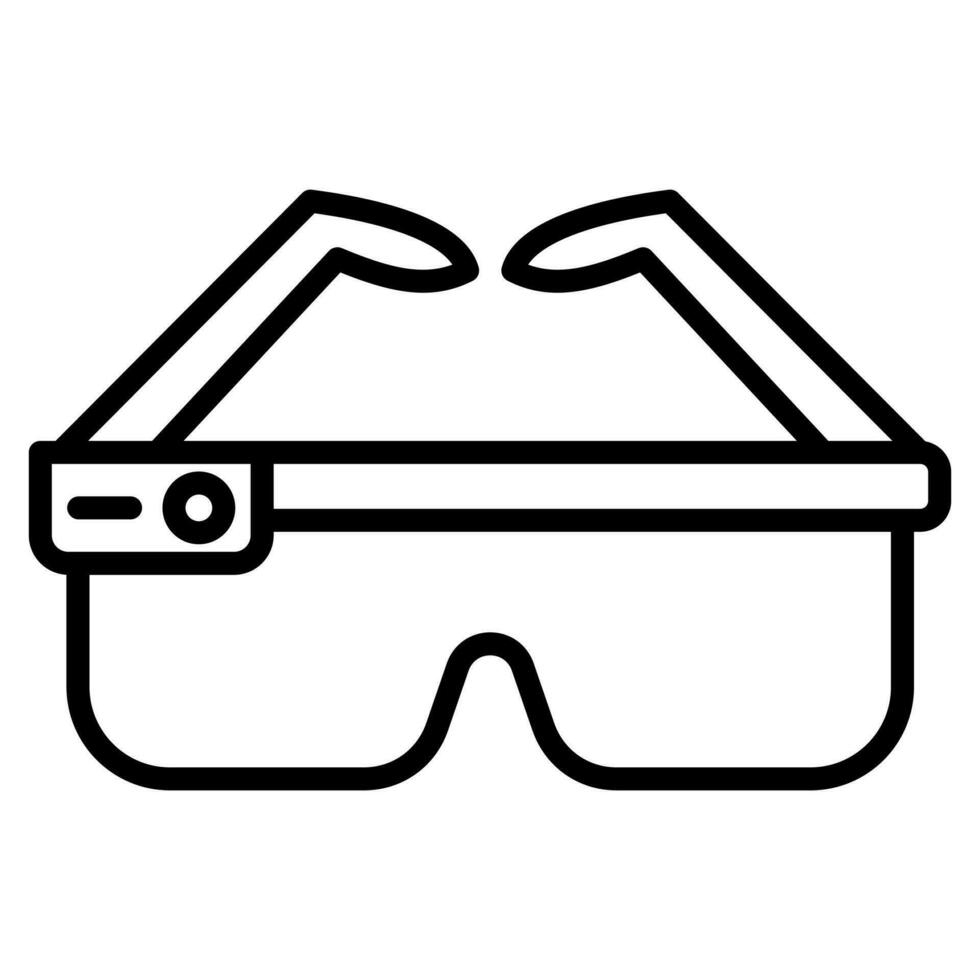 ar Brille Symbol Linie Vektor Illustration