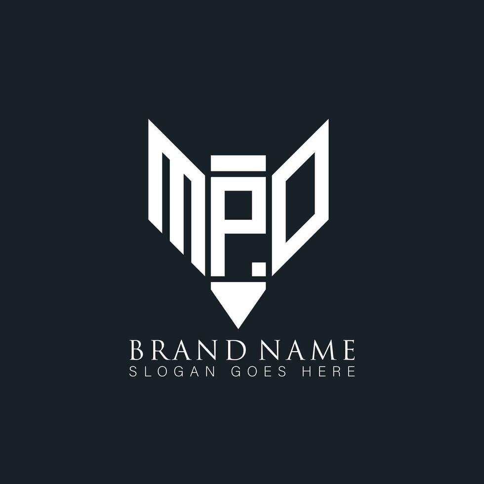 mpo abstrakt brev logotyp. mpo kreativ monogram initialer brev logotyp begrepp. mpo unik modern platt abstrakt vektor brev logotyp design.