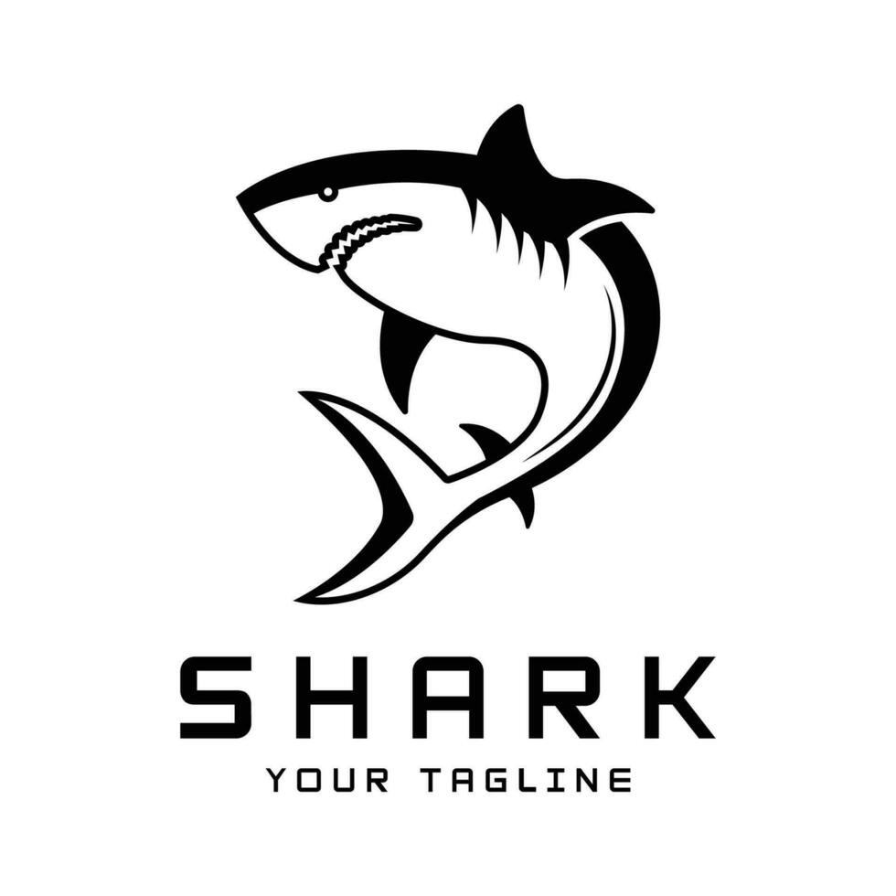 einzigartig und kreativ Hai Logo Vektor Design. wild Fisch Vektor Illustration