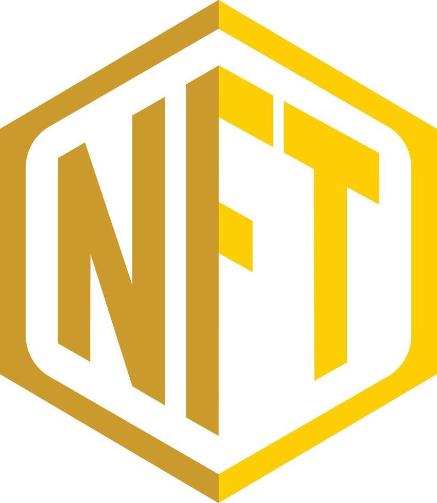 nicht fungibles Token, alternatives Logo und Illustration vektor