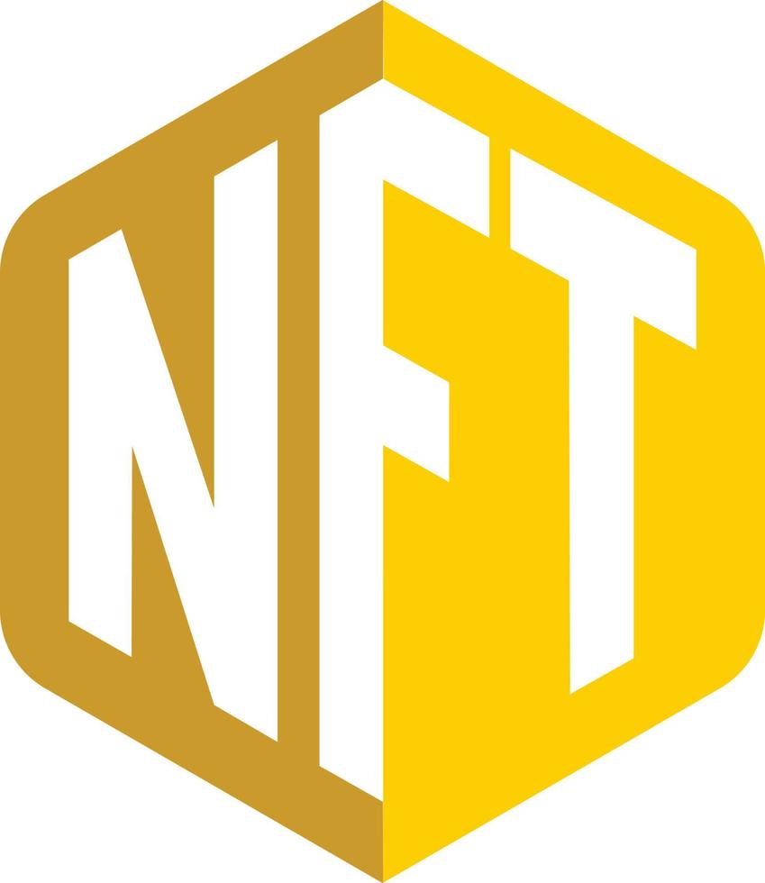 nicht fungibles Token, alternatives Logo und Illustration vektor