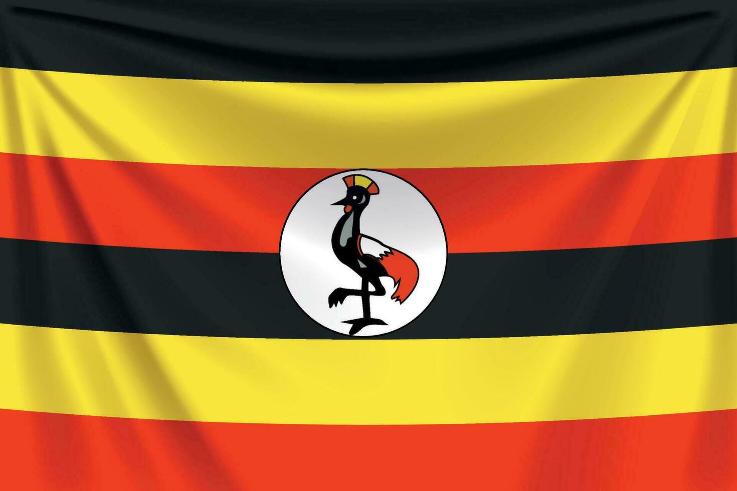 tillbaka flagga uganda vektor
