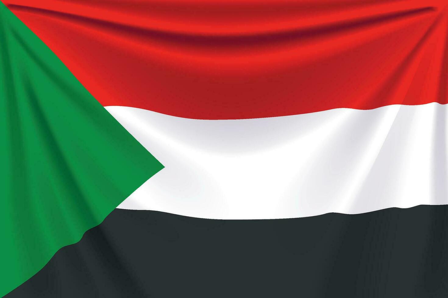 zurück Flagge Sudan vektor