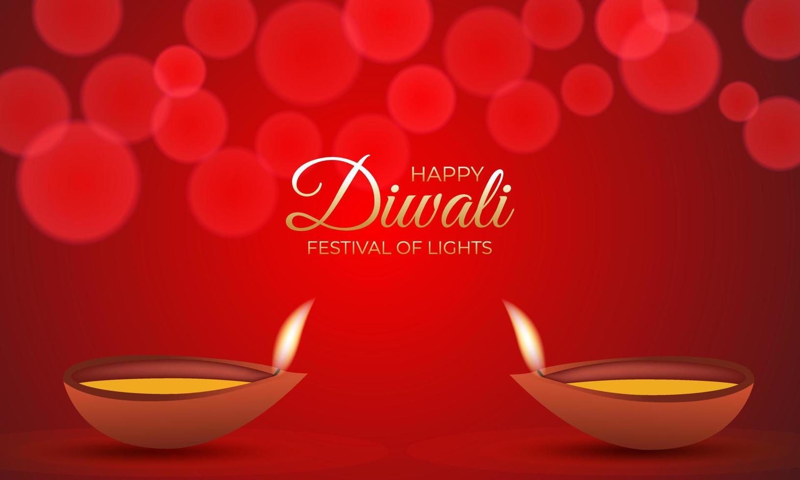 vacker glad diwali festival firande bakgrundsdesign. vektor