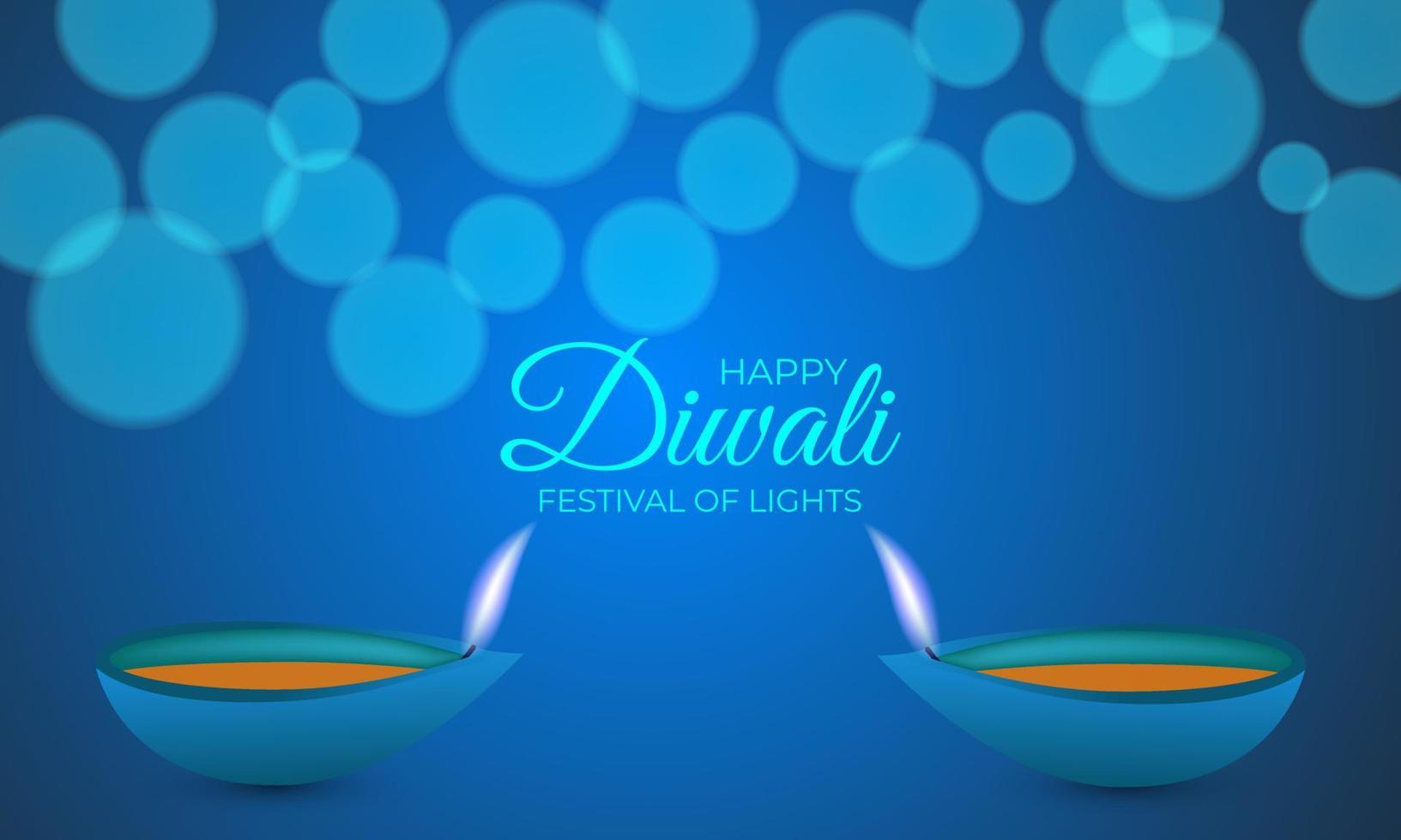 vacker glad diwali festival firande bakgrundsdesign. vektor