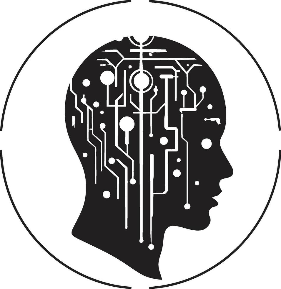 algorithmisch Nexus Logo Design zum ai neural Logik Vektor ai Logo