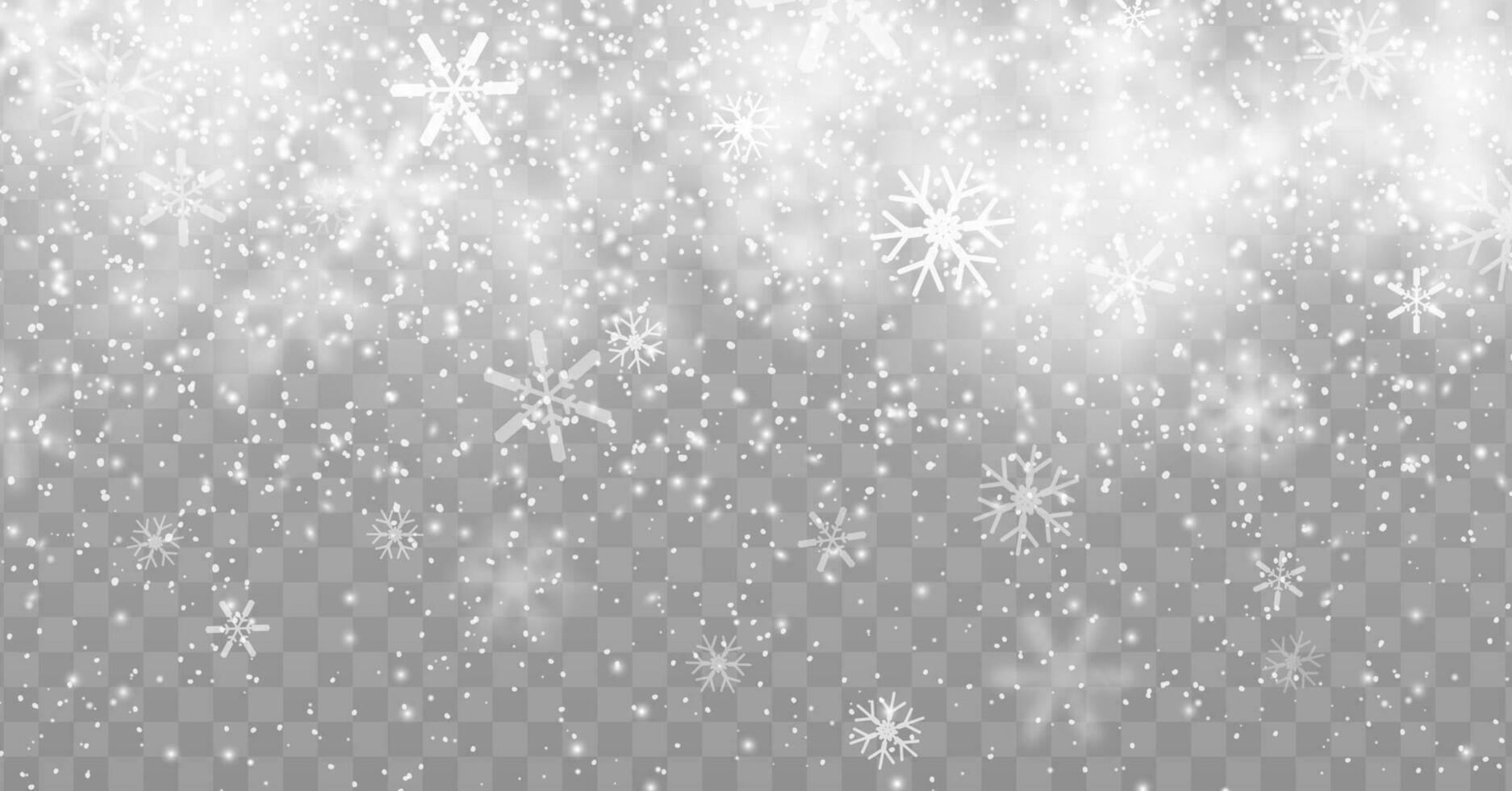 Schnee fallen Overlay Wirkung, Weihnachten Hintergrund vektor