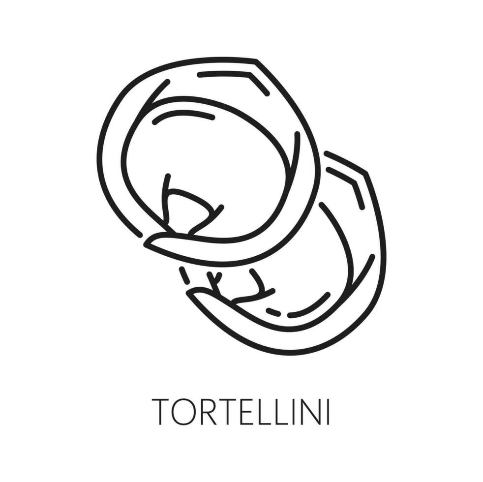 Tortelloni Tortellini Bauch Unterseite Pasta Symbol vektor