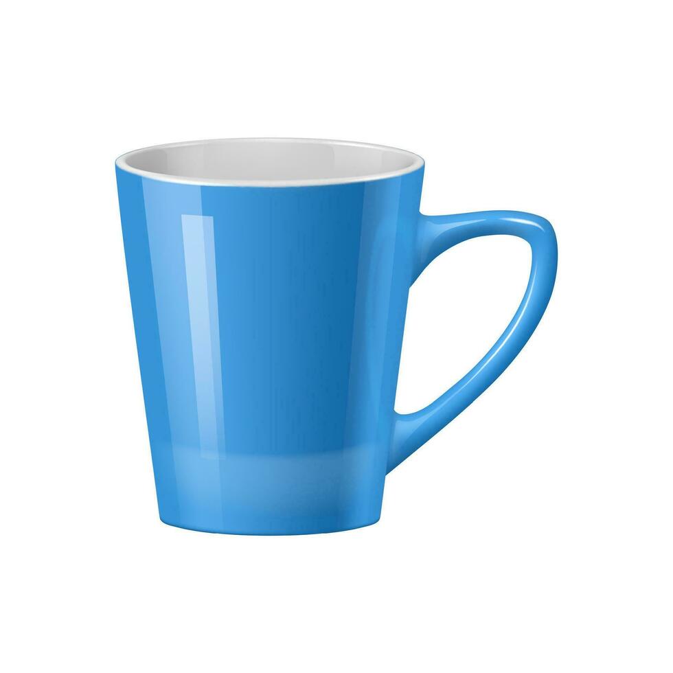 Keramik Kaffee Becher, realistisch Blau Tee Tasse Attrappe, Lehrmodell, Simulation vektor